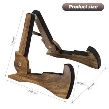 Domofa Foldable Wooden Guitar Stand for All String Instruments