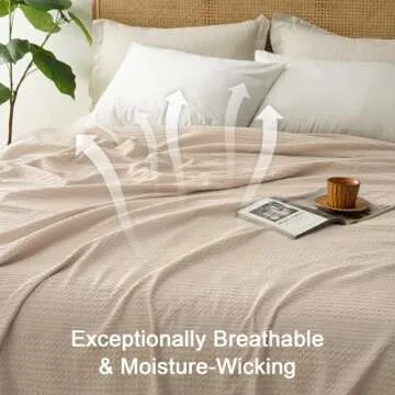 PHF Lightweight Waffle Weave Blanket - Soft & Breathable