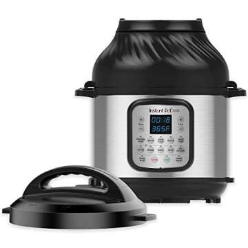 Instant Pot Duo Crisp Pressure Cooker 11-in-1, 8 Qt with Air Fryer and Glass Lid