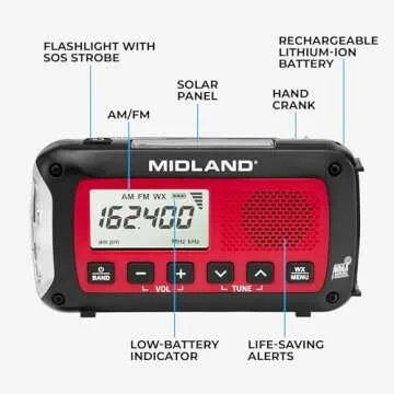 Midland ER40 Emergency Radio with Flashlight Features