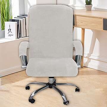 NILUOH Velvet Office Chair Cover - Stylish Protection for All