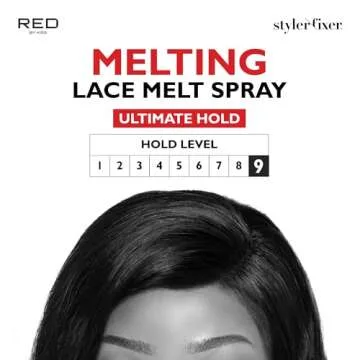 RED By Kiss Styler Fixer Melting Lace Melt Spray, Ultimate Hold, Scalp Protection, Fast Drying & No Residue, Strong Adhesion, Natural Look for Lace Front Wig