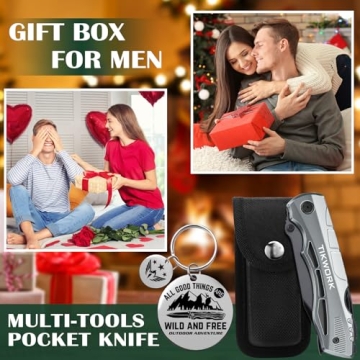 Gifts for Men Multitool Pocket Knife Ideal for Adventurers