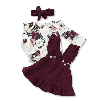 Kucnuzki 1 Year Old Girl Clothes - Toddler Ruffled Romper Set