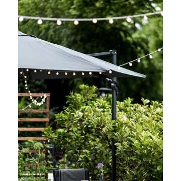 Flechllary Solar String Lights for Outside, Crystal Globe Lights with 8 Modes, Solar String Lights Outdoor Waterproof for Garden Tree Patio Party Christmas Decorations (Warm White)