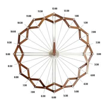 Pakusane Solstice Clock, Large Breathing Wall Clock (23 Inch 60CM) Moving Kinetic Wall Art | Hand Cr...