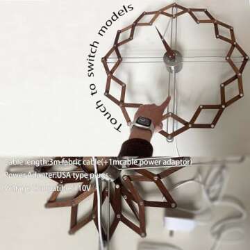 Pakusane Solstice Clock, Large Breathing Wall Clock (23 Inch 60CM) Moving Kinetic Wall Art | Hand Crafted Walnut Wall Decor for Living Room, Kitchen, Bedroom, Office | 1 Year Warranty