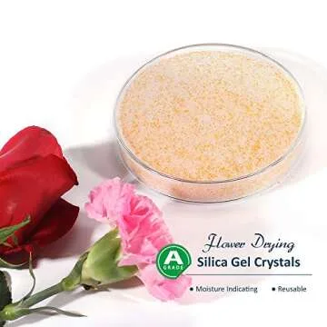 wisedry Silica Gel Flower Drying Crystals - 5 LBS, Fine Crystals < 1mm, Color Indicating, Reusable