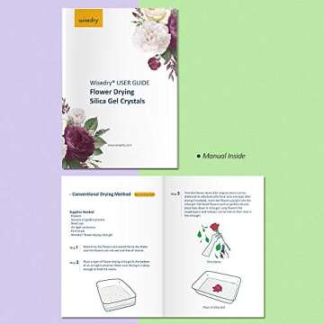 wisedry Silica Gel Flower Drying Crystals - 5 LBS, Fine Crystals < 1mm, Color Indicating, Reusable