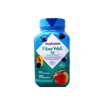 Vitafusion Fiber Well Fit Sugar Free Gummies - 90 ct, Pack of 2
