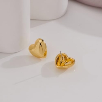 Stylish MUYAN Gold Heart Stud Earrings for Women