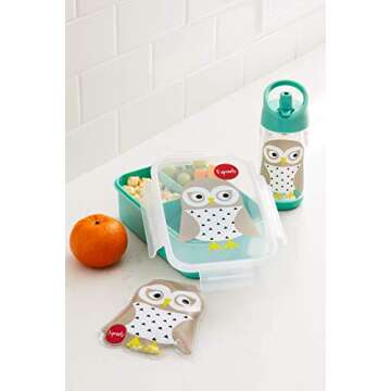 3 Sprouts Bento Box for Kids – Leakproof, BPA-Free Lunch Box with 3 Compartments for Back to Schoo...