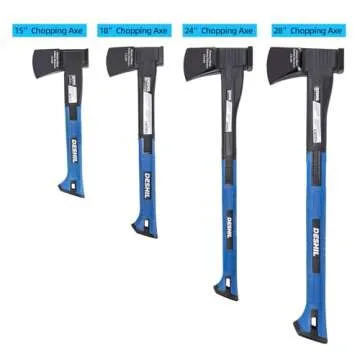 Chopping Axe, 14”Camping Outdoor Hatchet for Wood Splitting and Kindling, Forged Carbon Steel Heat Treated Hand Maul Tool, Nylon Handle Shock Reduction Handle with Anti-Slip Grip