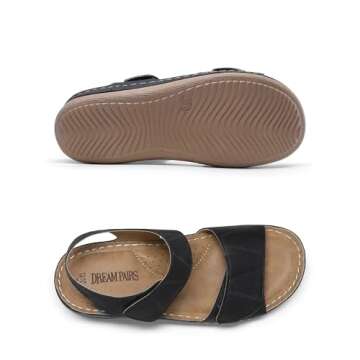 DREAM PAIRS Comfortable Dressy Flats Sandals for Summer