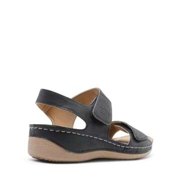 DREAM PAIRS Comfortable Dressy Flats Sandals for Summer