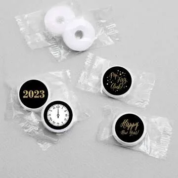 New Year's Eve Candy Stickers - 108 Gold Labels