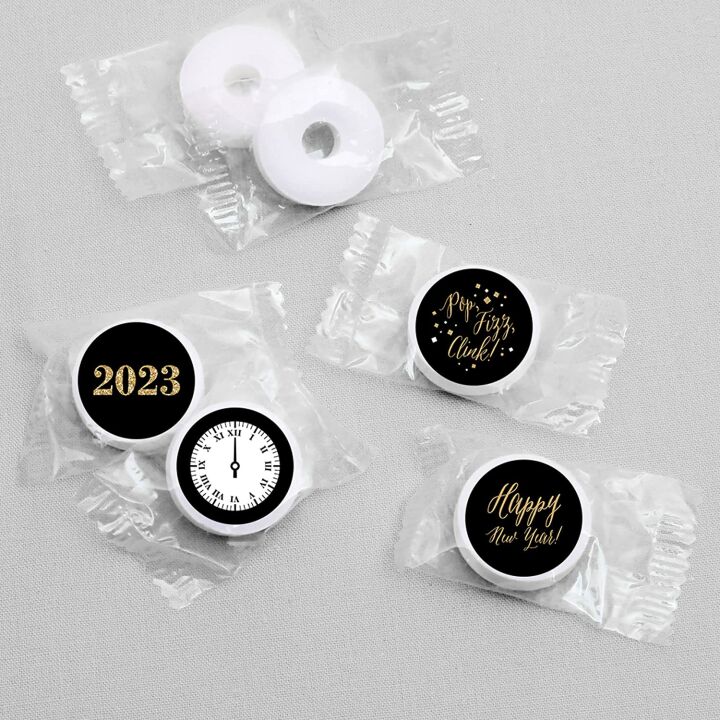 New Year's Eve Candy Stickers - 108 Gold Labels