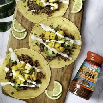 Grace Jamaican Hot Jerk Seasoning (Two 10 Oz Jars) - Hot Jerk Seasoning Jamaican Style - Caribbean J...