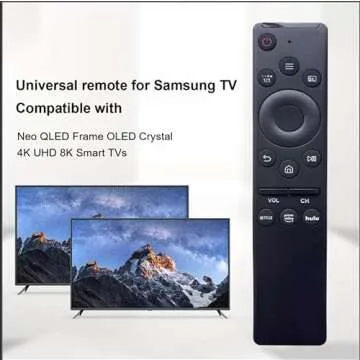 【Pack of 2】 Universal Remote-Control for Samsung Smart-TV, Remote-Replacement of HDTV 4K UHD Curved QLED and More TVs, with Netflix Prime-Video Hulu Buttons