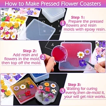 140 PCS Dried Pressed Flowers Kit for Crafting Masterpieces