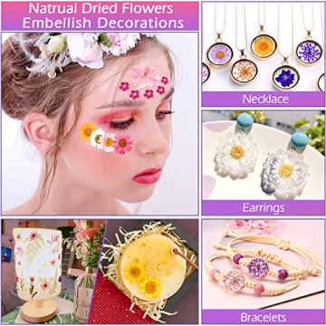 140 PCS Dried Pressed Flowers Kit for Crafting Masterpieces
