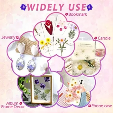 140 PCS Dried Pressed Flowers Kit for Crafting Masterpieces