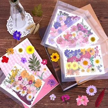 140 PCS Dried Pressed Flowers Kit for Crafting Masterpieces
