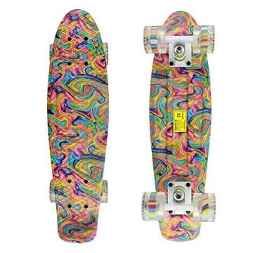 Skateboard Dog 22 inch Retro Mini Skateboards Kids Board for Boys Girl Youth Beginners Children Todd...