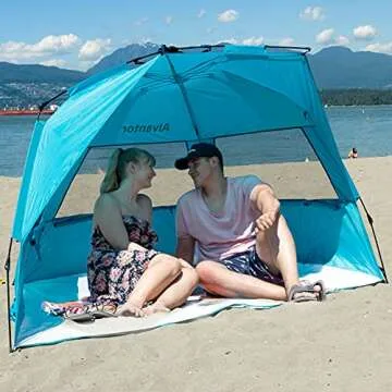 Alvantor Beach Tent with 50+ UV Protection & Windproof Design
