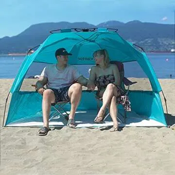 Alvantor Beach Tent with 50+ UV Protection & Windproof Design