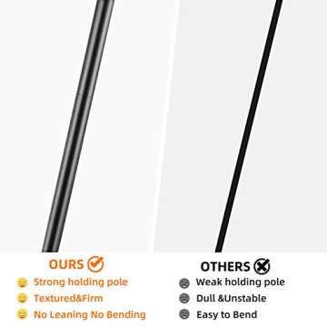 Industrial Floor Lamp with Hanging Glass Shade Black Farmhouse Indoor Pole Light with Edison E26 Base Vintage Rustic Standing Tall Lighting for Living Room Bedroom Office(ST64 Bulb Included)