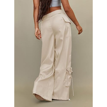 Stylish RAISECOM Satin Cargo Pants for Women