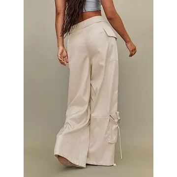 Stylish RAISECOM Satin Cargo Pants for Women