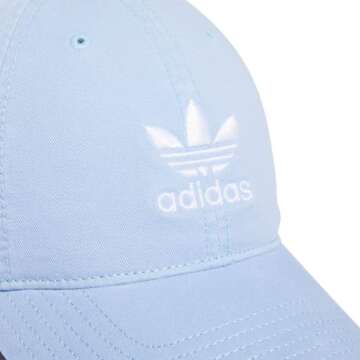 adidas Originals Women's Relaxed Fit Adjustable Strapback Cap, Blue Dawn/White, One Size