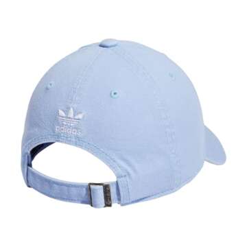 adidas Originals Women's Relaxed Fit Adjustable Strapback Cap, Blue Dawn/White, One Size