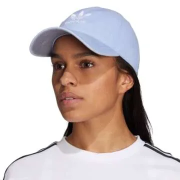 adidas Originals Women's Relaxed Fit Adjustable Strapback Cap, Blue Dawn/White, One Size
