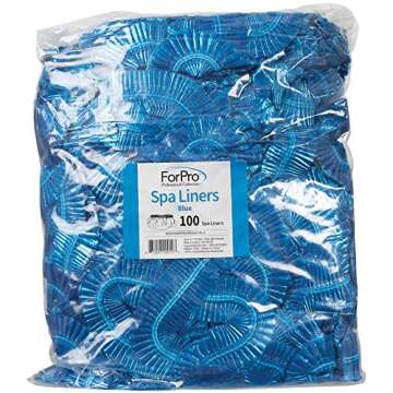 ForPro Professional Collection Spa Liners, Fit All Pedicure Spas, Disposable Pedicure Liners, Blue, ...