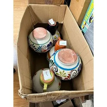 Authentic Mexican Hand Painted Water Carafe and Mug Set