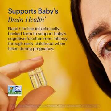 Ritual Natal Choline Supplement, 550mg, Supports Baby’s Cognitive Function When Taken During Pregnancy and Choline Content in Breastmilk*, 30 Day Supply