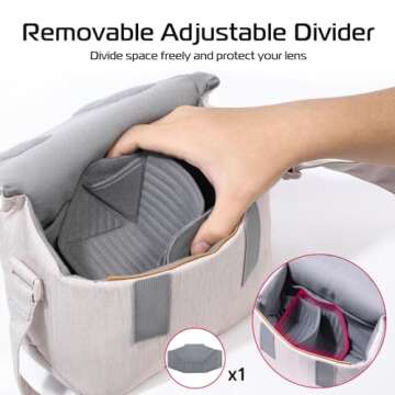 ULANZI Camera Bag, SLR/DSLR Camera Case Professional, Crossbody Photography Small Bag Fashion, Shoul...