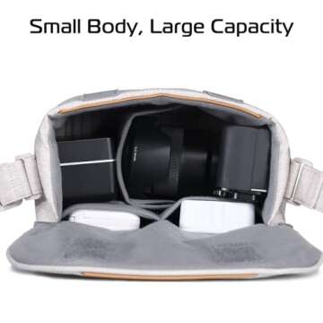 ULANZI Camera Bag, SLR/DSLR Camera Case Professional, Crossbody Photography Small Bag Fashion, Shoulder Bag for Women and Men Compatible for Sony Canon Nikon Mirrorless Camera Waterproof Lightweight
