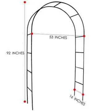 1. GO Steel Garden Arch, 7'8" High x 4'5" Wide, Garden Arbor for Various Climbing Plant, Outdoor Gar...