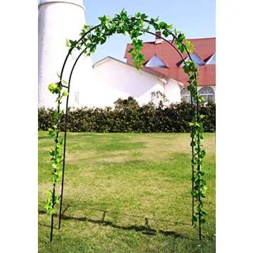 1. GO Steel Garden Arch, 7'8" High x 4'5" Wide, Garden Arbor for Various Climbing Plant, Outdoor Garden Lawn Backyard