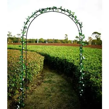 1. GO Steel Garden Arch, 7'8" High x 4'5" Wide, Garden Arbor for Various Climbing Plant, Outdoor Garden Lawn Backyard