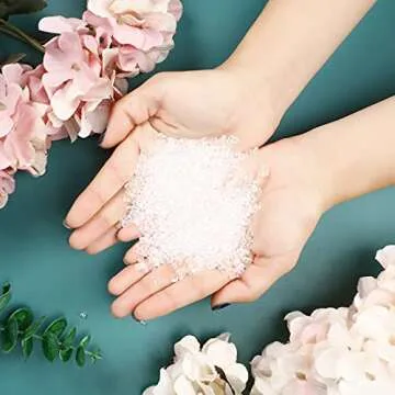 Waydress Fakes Miniature Clear Plastic Ice Cubes for Dollhouse Cups Sprinkle Decorations Fake Cake Dessert Beer Drinks Dollhouse Kitchen Food Accessories (100 g)