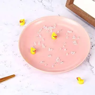 Waydress Fakes Miniature Clear Plastic Ice Cubes for Dollhouse Cups Sprinkle Decorations Fake Cake Dessert Beer Drinks Dollhouse Kitchen Food Accessories (100 g)