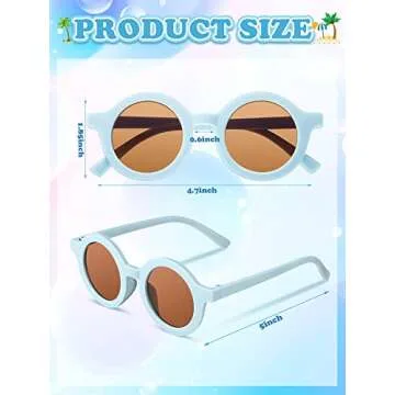 Flutesan 24 Pairs Kid Round Sunglasses Cute Retro Circle Sunglasses for Kids Girls Toddler Baby Boy ...