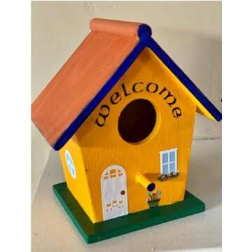 Creative Hobbies® Mini 4 Inch Tall Birdhouse - Set of 4 Styles, Small Unfinished Wood Ready to Paint or Decorate