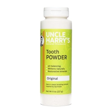 Uncle Harry's All Natural Tooth Powder | Alkalizing Remineralizing Enamel Support & Whitening Toothp...