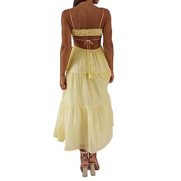 Elegant NUFIWI Women Summer Boho Cutout Long Dress